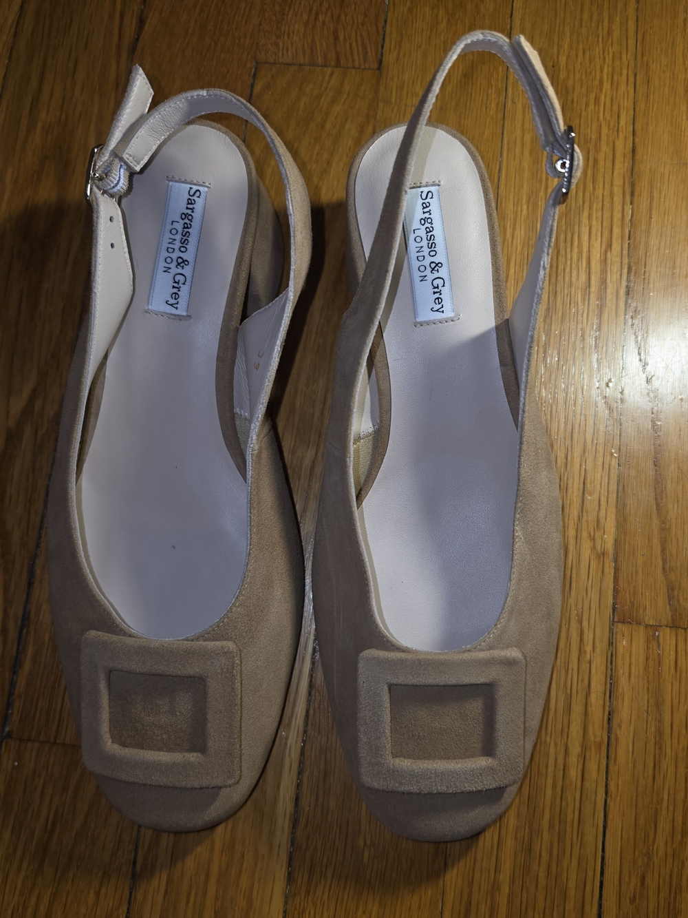 Sargasso & Grey Amalie Suede Slingbacks 8W - Picture 3 of 6
